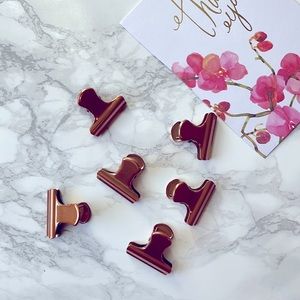 rose gold/copper hindge clips